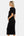 Umstands- und Stillkleid mit goldenen Knöpfen – Schwarz