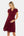 Umstands- und Stillkleid mit Wickel-Top – Bordeaux