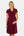 Umstands- und Stillkleid mit Wickel-Top – Bordeaux