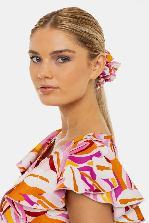 Luftiges Umstands- und Stillkleid aus Satin mit Print