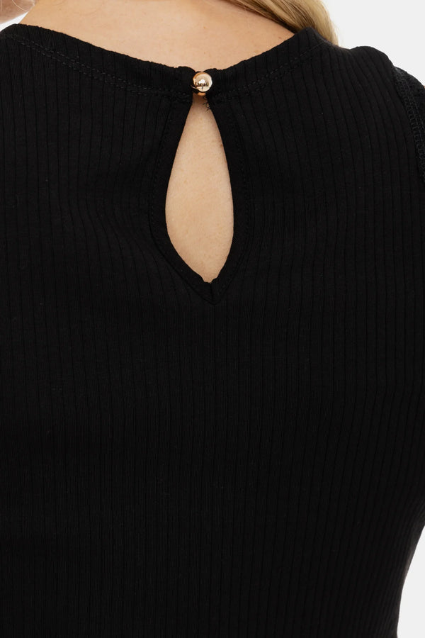 Elegantes Umstands- und Stillkleid mit Ripp-Top und luftigem Rock – Blumen