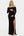Langes elegantes Umstandskleid mit Off-Shoulder – Schwarz
