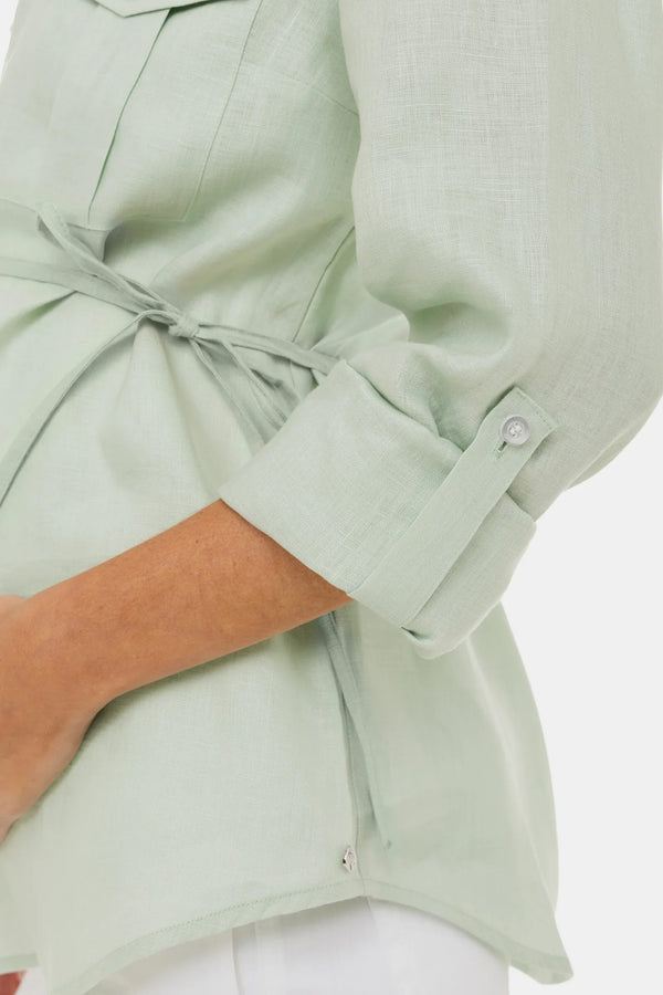 Leinen-Umstands- und Stillbluse – Hellmint