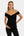 Elegante Umstandsbluse mit Knotendetail - Schwarz