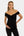 Elegante Umstandsbluse mit Knotendetail - Schwarz