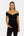 Elegante Umstandsbluse mit Knotendetail - Schwarz