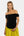 Elegante Umstandsbluse mit Off-Shoulder – Schwarz
