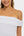 Elegante Umstandsbluse mit Off-Shoulder – Weiß