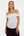 Elegante Umstandsbluse mit Off-Shoulder – Weiß