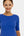 Tailliertes Umstands- und Stillkleid mit Crinkle-Effekt – Königsblau