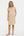 Umstands- und Still-Hemdblusenkleid aus elastischem Jersey – Sand