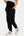 Umstands-Satinhose im Cargo-Stil – Schwarz
