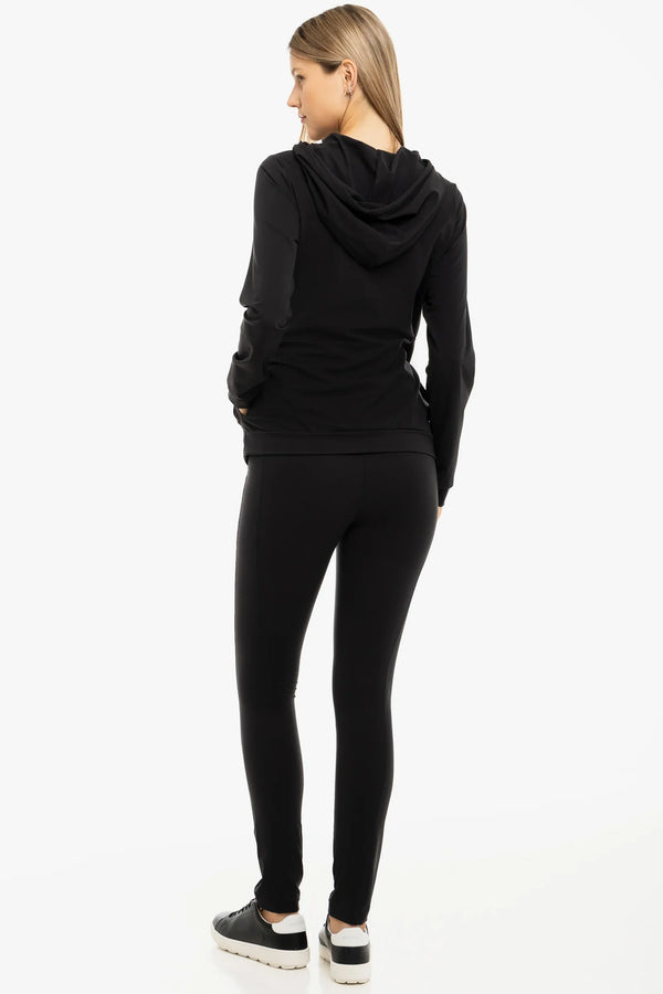 Shapende Umstandsleggings mit Seitennaht + Baumwoll-Bauchband