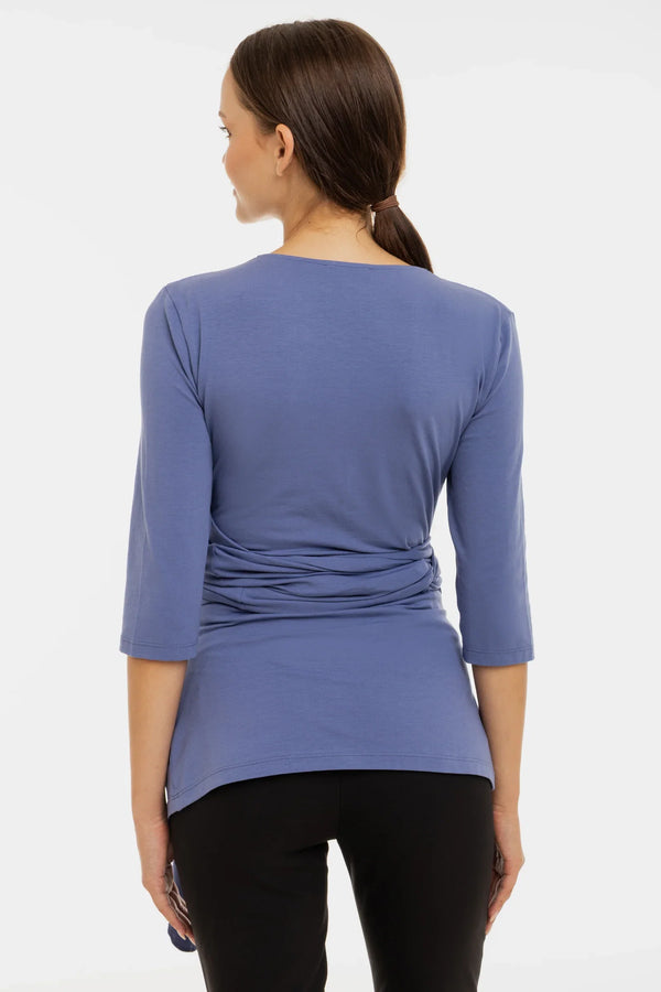 Bluse für Haut-auf-Haut-Kontakt – Puderblau