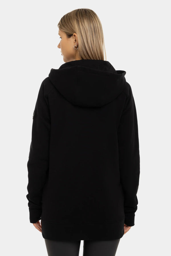 3-in-1 Umstands- und Tragehoodie – Schwarz