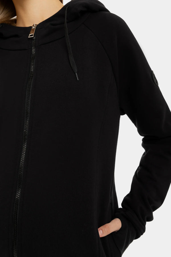 3-in-1 Umstands- und Tragehoodie – Schwarz