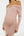 Langes elegantes Umstandskleid mit Off-Shoulder – Puderrosa