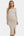 Langes Umstandskleid mit Schlitz – Sandbeige