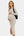 Langes Umstandskleid mit Schlitz – Sandbeige