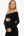 Langes elegantes Umstandskleid mit Off-Shoulder – Schwarz