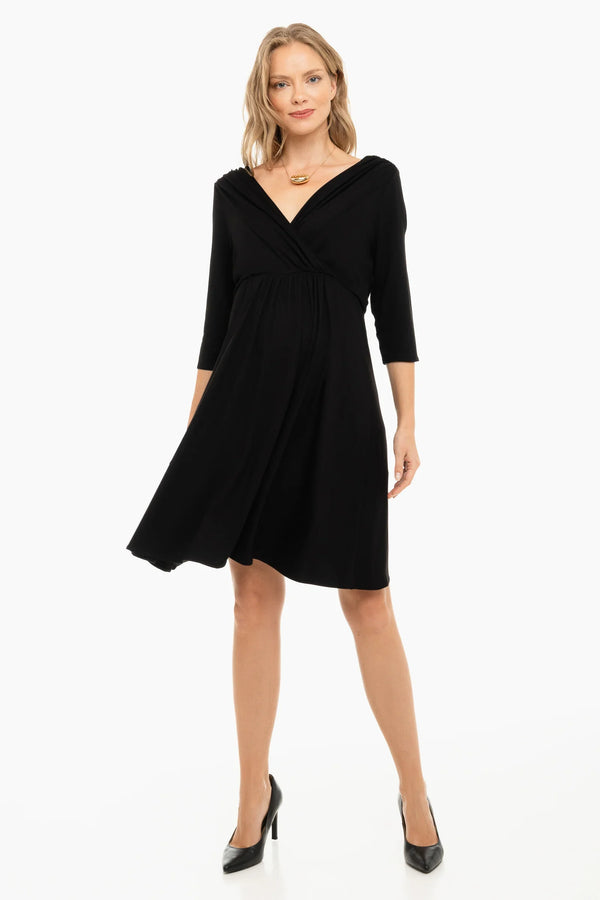 Elegantes Umstands- & Stillkleid – Schwarz