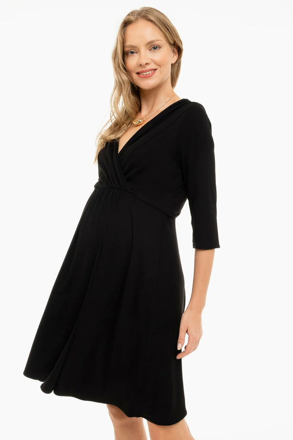 Elegantes Umstands- & Stillkleid – Schwarz