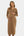Langes gestricktes Umstands- und Stillkleid – Karamell