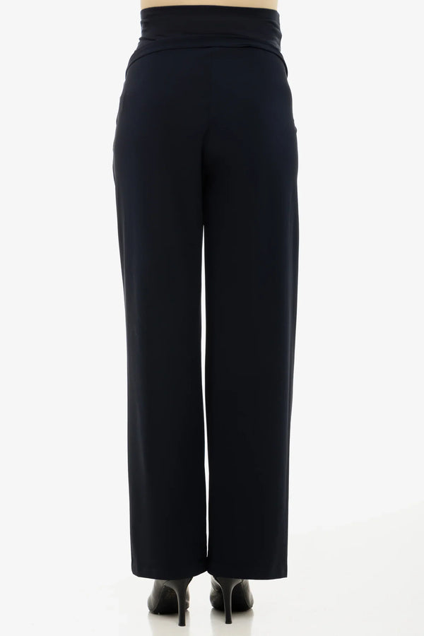 Travel-Umstandshose mit Falten – Dunkelblau