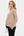 Beiger gerippter Umstands- und Stillpullover mit Rollkragen