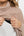 Beiger gerippter Umstands- und Stillpullover mit Rollkragen