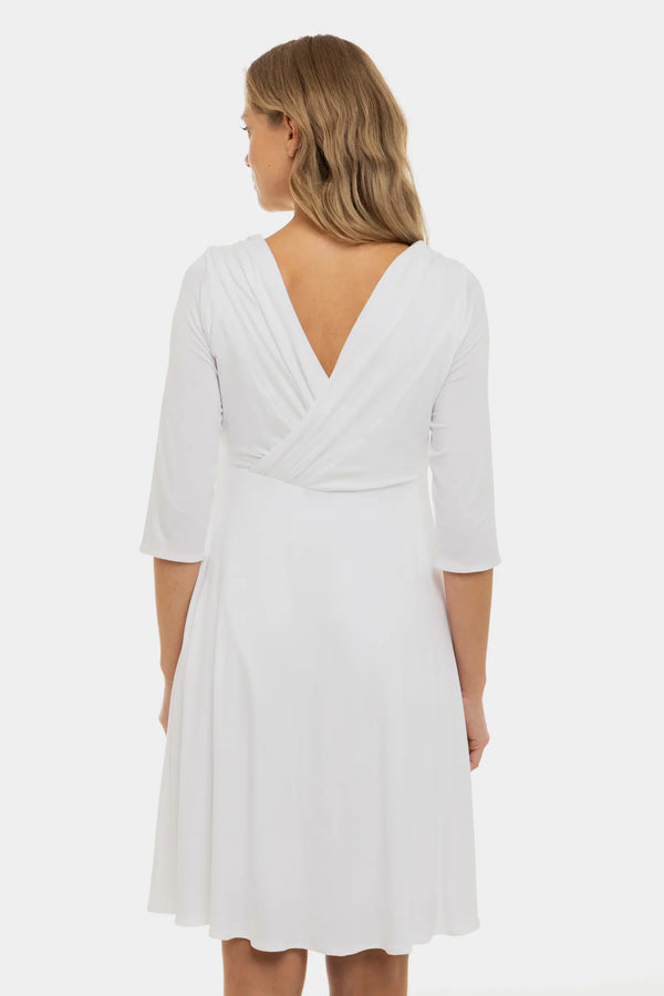 Elegantes Umstands- & Stillkleid – Weiß