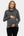 Dunkelgrauer Rippstrick-Umstands- und Stillpullover