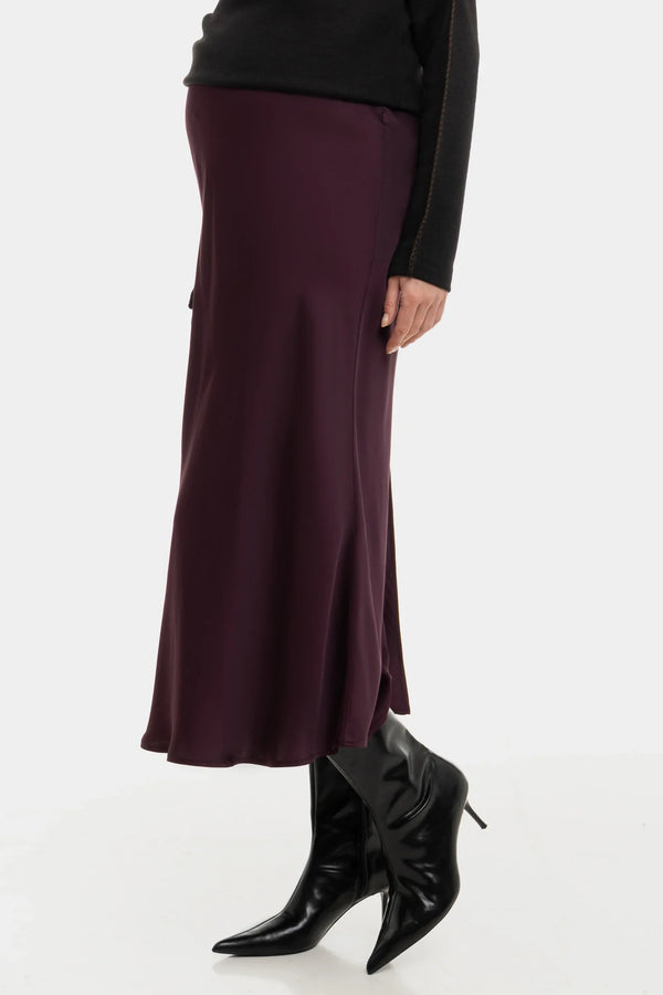 Satinierten Umstandsrock – Burgunder