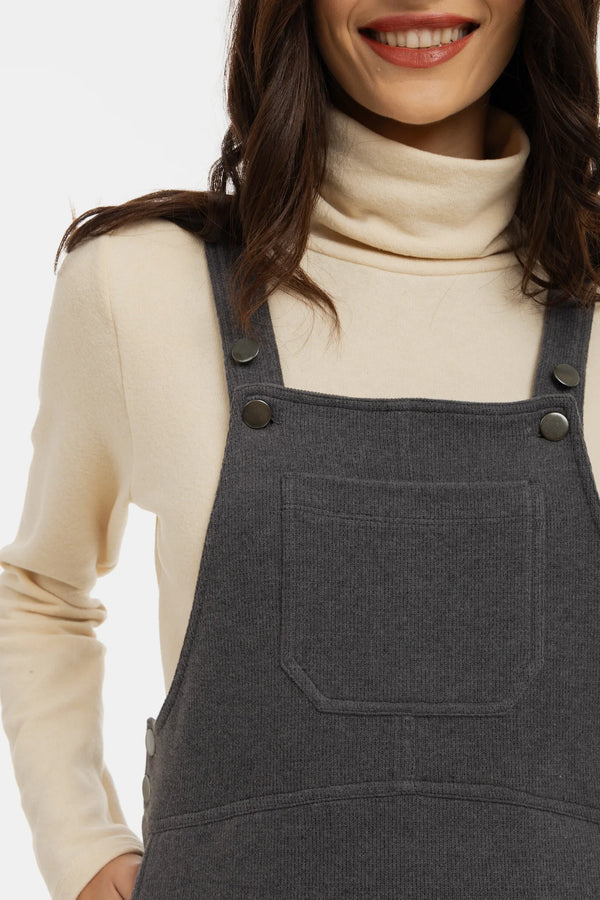 Gestricktes Umstands- und Stillkleid – Dunkelgrau