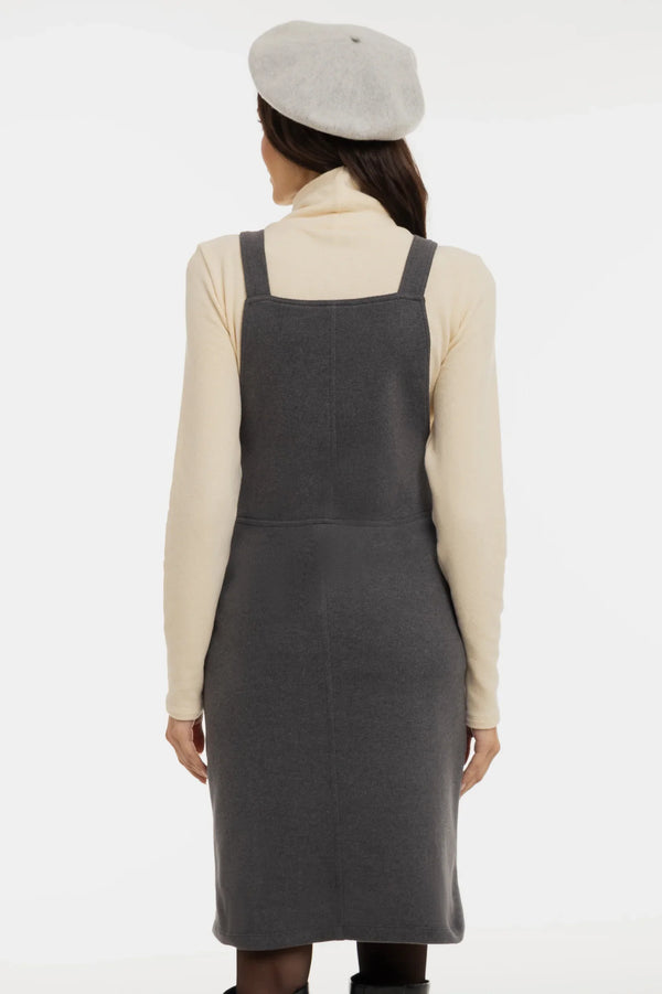 Gestricktes Umstands- und Stillkleid – Dunkelgrau