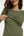Langes geripptes Umstands- und Stillkleid mit langen Ärmeln – Khaki