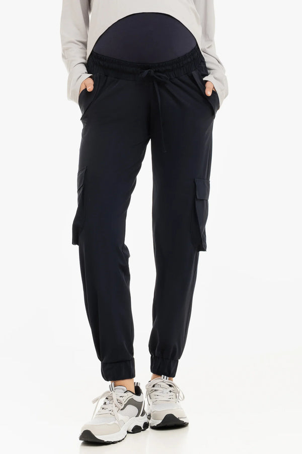 Jersey-Cargo-Umstandshose – Dunkelblau