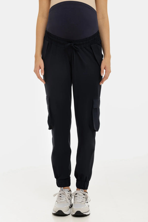 Jersey-Cargo-Umstandshose – Dunkelblau