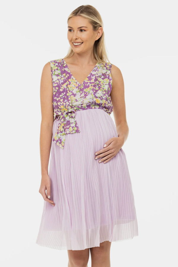 Festliches Umstands- und Stillkleid mit Falten