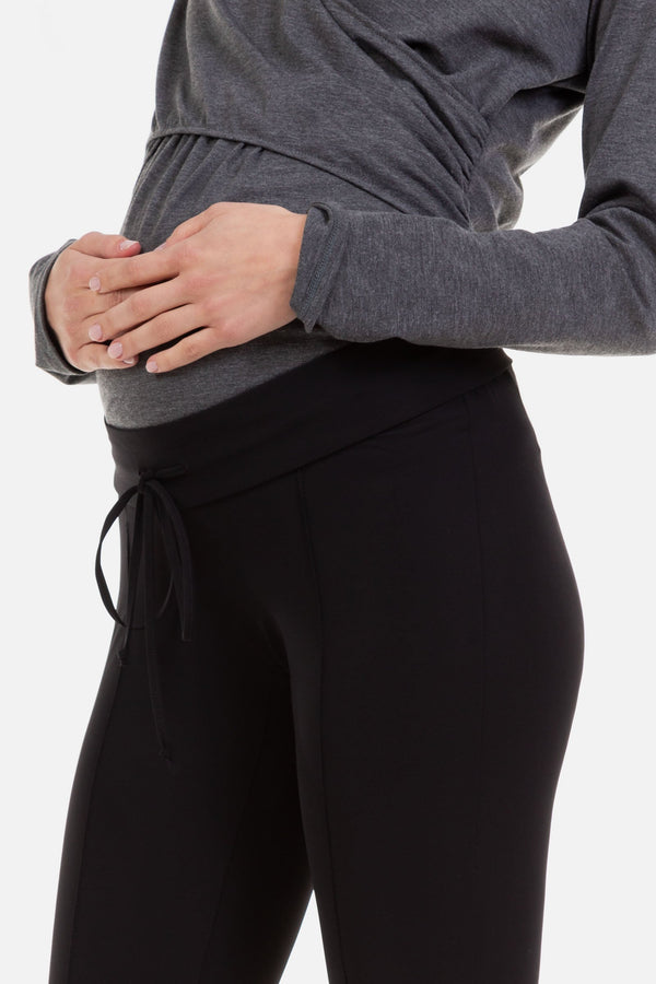 Umstandshose unter dem Bauch aus Jersey – Schwarz