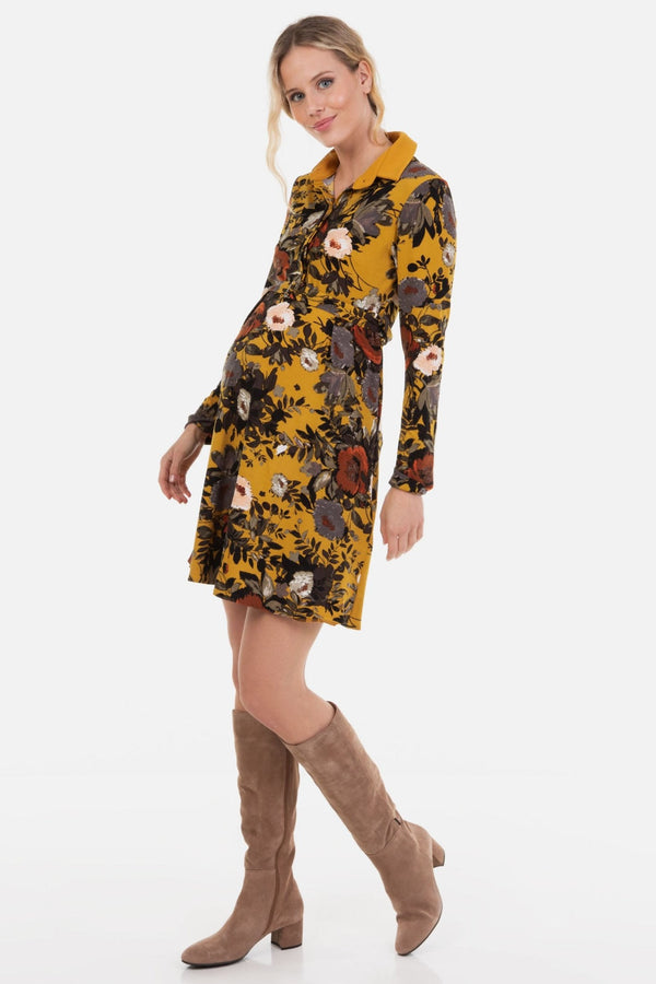 Umstands- und Stillkleid mit Blumenmuster