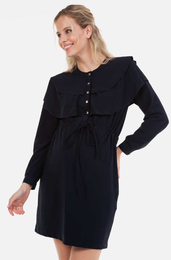 Umstands- und Stillkleid aus Jersey mit Druckknöpfen