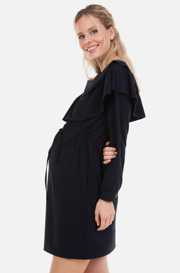 Umstands- und Stillkleid aus Jersey mit Druckknöpfen