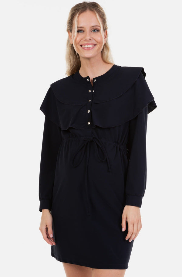 Umstands- und Stillkleid aus Jersey mit Druckknöpfen