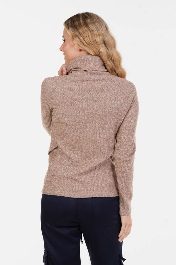 Gerippter Umstands- und Stillpullover