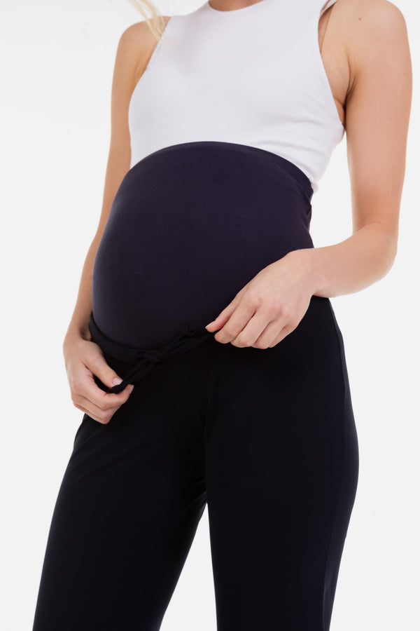 Umstandshose aus Jersey – Dunkelblau