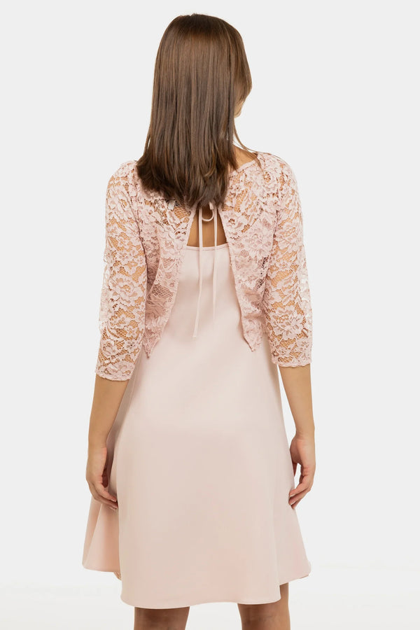 Elegantes Umstands- und Stillkleid mit Spitzenoberteil