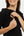 Tailliertes Umstands- & Stillkleid aus geripptem Baumwolljersey – Schwarz