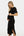Tailliertes Umstands- & Stillkleid aus geripptem Baumwolljersey – Schwarz