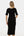 Tailliertes Umstands- & Stillkleid aus geripptem Baumwolljersey – Schwarz